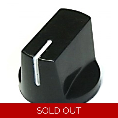 Davies 1510-Style Knob, push fit - Black